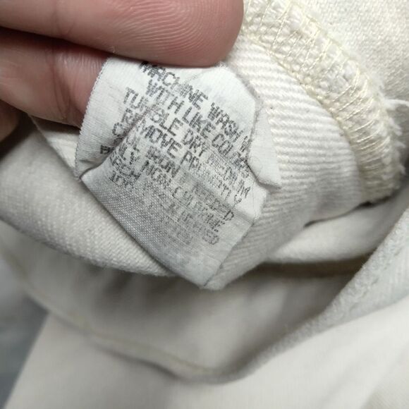 Chic Jeans Juniors 13 White USA Made High Rise Tapered Leg Vintage Retro 90s - Picture 14 of 15